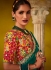 Green glass tissue sequins embroidered wedding saree with blouse 2151